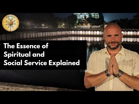 Video thumbnail: founder explaining the essence of spiritual and social service